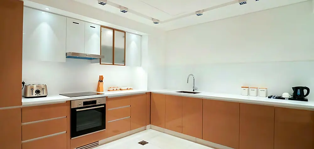 Modern kitchen at Crystal Residence Gewan Island