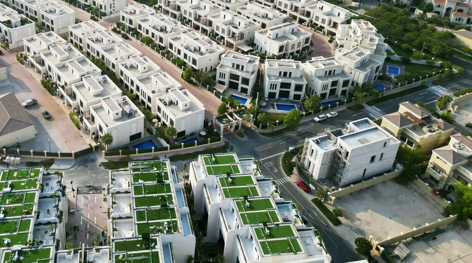 Aerial view of Giardino Village at The Pearl Qatar