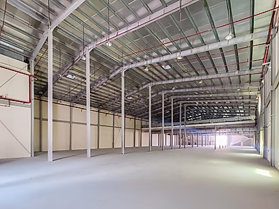 موقع مميز || مستودع جديد تمامًا || مكاتب || صالة عرض || غرف || رخصة مرآب