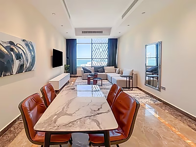 شقة مفروشة من غرفتين في اللؤلؤة | الفواتير مشمولة