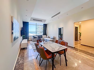 شقة مفروشة من غرفتين في اللؤلؤة | الفواتير مشمولة