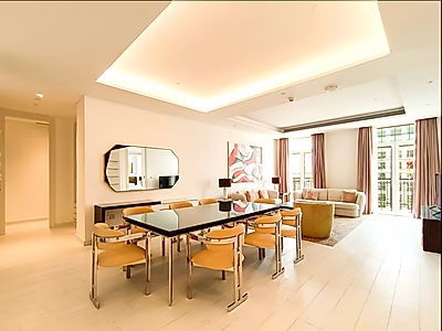 شقة حديثة مكونة من غرفتي نوم للإيجار في اللؤلؤة | قطر