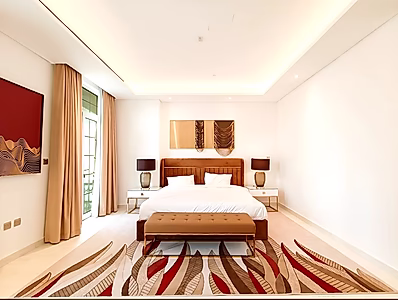 شقة حديثة مكونة من غرفتي نوم للإيجار في اللؤلؤة | قطر