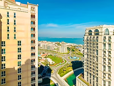 SEMI FURNISHED 1BR+OFFICE IN VIVA BAHRIYA - THE PEARL | BILLS INCLUDED