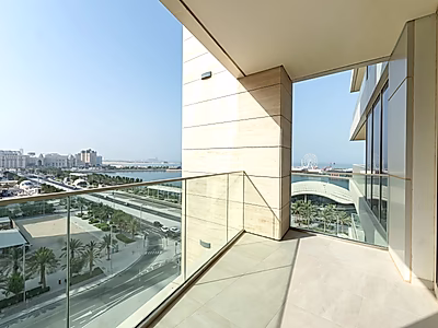 إطلالة على البحر | شقة مفروشة من غرفتين في لوسيل | شامل جميع الخدمات