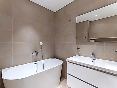 إطلالة على البحر | شقة مفروشة من غرفتين في لوسيل | شامل جميع الخدمات