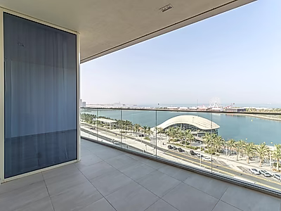 شامل الفواتير | شقة مفروشة من غرفتين مع إطلالة على البحر في مارينا لوسيل