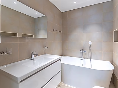 شامل الفواتير | شقة مفروشة من غرفتين مع إطلالة على البحر في مارينا لوسيل