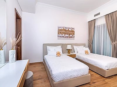 شقة نصف مفروشة من غرفتي نوم في اللؤلؤة