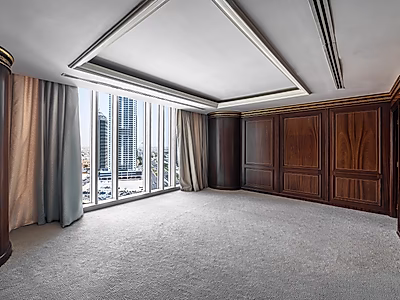 مكتب مميز للإيجار في ويست باي - فترة سماح - رسوم الخدمة مشمولة