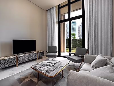 شقة راقية بغرفة نوم واحدة | تراس وحديقة | برج جديد كليًا