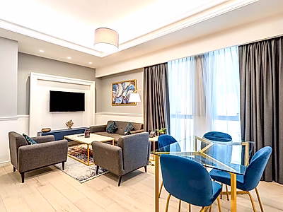 شقة مؤجرة - غرفة و صالة - اشارة رمادة