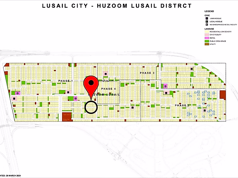 480 SQM Villa Plot for Sale in Huzoom Lusail - Photo 1
