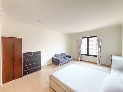 Spacious 1-Bedroom Fully Furnished Apartment for Lease in Porto Arabia | High Floor | Partial Marina & Katara View