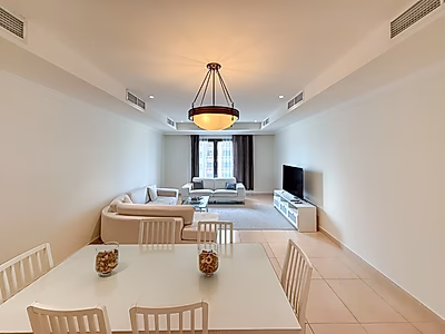 Spacious 1-Bedroom Fully Furnished Apartment for Lease in Porto Arabia | High Floor | Partial Marina & Katara View