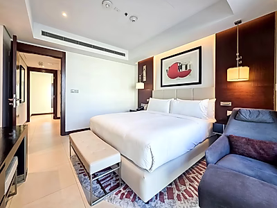 شقة دوبلكس أنيقة مفروشة بغرفة نوم واحدة مع تراس في اللؤلؤة - قطر