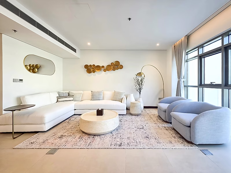 Luxury 3BR+Maid Simplex in The Pearl | Furnished - Photo 1