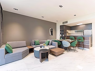 شقة فاخرة مكونة من غرفتين نوم بإطلالة خلابة على حديقة الهلال