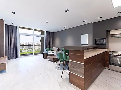 شقة فاخرة مكونة من غرفتين نوم بإطلالة خلابة على حديقة الهلال