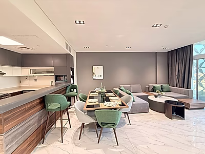 شقة فاخرة من غرفتي نوم بإطلالة خلابة على حديقة كريسنت