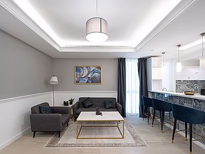 شقة فاخرة غرفة وصالة مؤثثة بالكامل | برج بن الشيخ – الدوحة