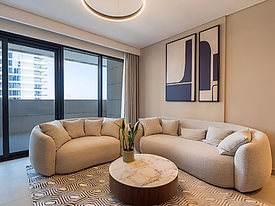 لي ميراج لوسيل مارينا – شقة غرفة نوم واحدة بإطلالة جزئية على البحر