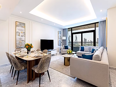 شقة جديدة كليًا مكونة من غرفتي نوم بإطلالة كاملة على البحر في المارينا مع خطة سداد مرنة