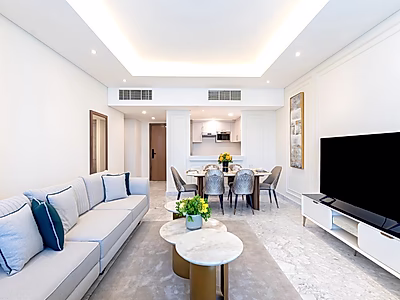 شقة جديدة كليًا مكونة من غرفتي نوم بإطلالة كاملة على البحر في المارينا مع خطة سداد مرنة