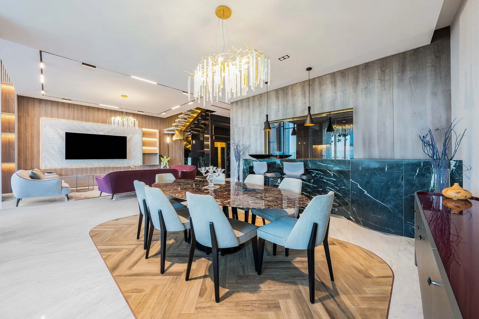 دوبلكس فاخر للغاية بإطلالات حصرية في قرية جياردينو | اللؤلؤة