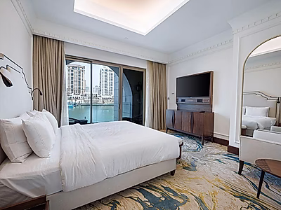 تاون هاوس فاخر دوبلكس مع مسبح خاص وإطلالة بحرية في سانت ريجيس مرسى العرب – جزيرة اللؤلؤة