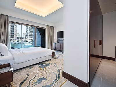 تاون هاوس فاخر دوبلكس مع مسبح خاص وإطلالة بحرية في سانت ريجيس مرسى العرب – جزيرة اللؤلؤة