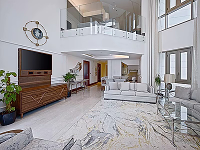 تاون هاوس فاخر دوبلكس مع مسبح خاص وإطلالة بحرية في سانت ريجيس مرسى العرب – جزيرة اللؤلؤة