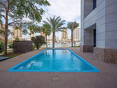 تاون هاوس فاخر دوبلكس مع مسبح خاص وإطلالة بحرية في سانت ريجيس مرسى العرب – جزيرة اللؤلؤة