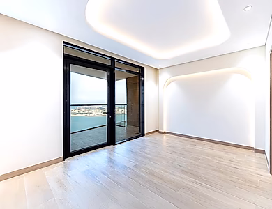 شقة فاخرة من غرفتين وصالة، 3 حمامات، بإطلالة مباشرة على البحر ووصول مباشر – لوسيل ووترفرونت