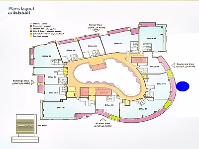 مكتب تجاري للبيع في مدينة ياسمين – لوسيل