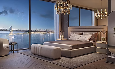 أناقة راقية بتوقيع إيلي صعب | شقة بغرفتي نوم في جزيرة قطيفان الشمالية، مدينة لوسيل