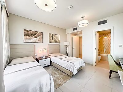 شقة رائعة بغرفتين | منطقة المارينا