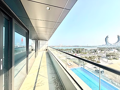 ملاذ فاخر بغرفتي نوم في منطقة المارينا