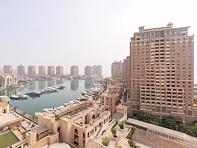 Sophisticated 2BR Apartment | Porto Arabia with Large Balcony | The Pearl - Qatar