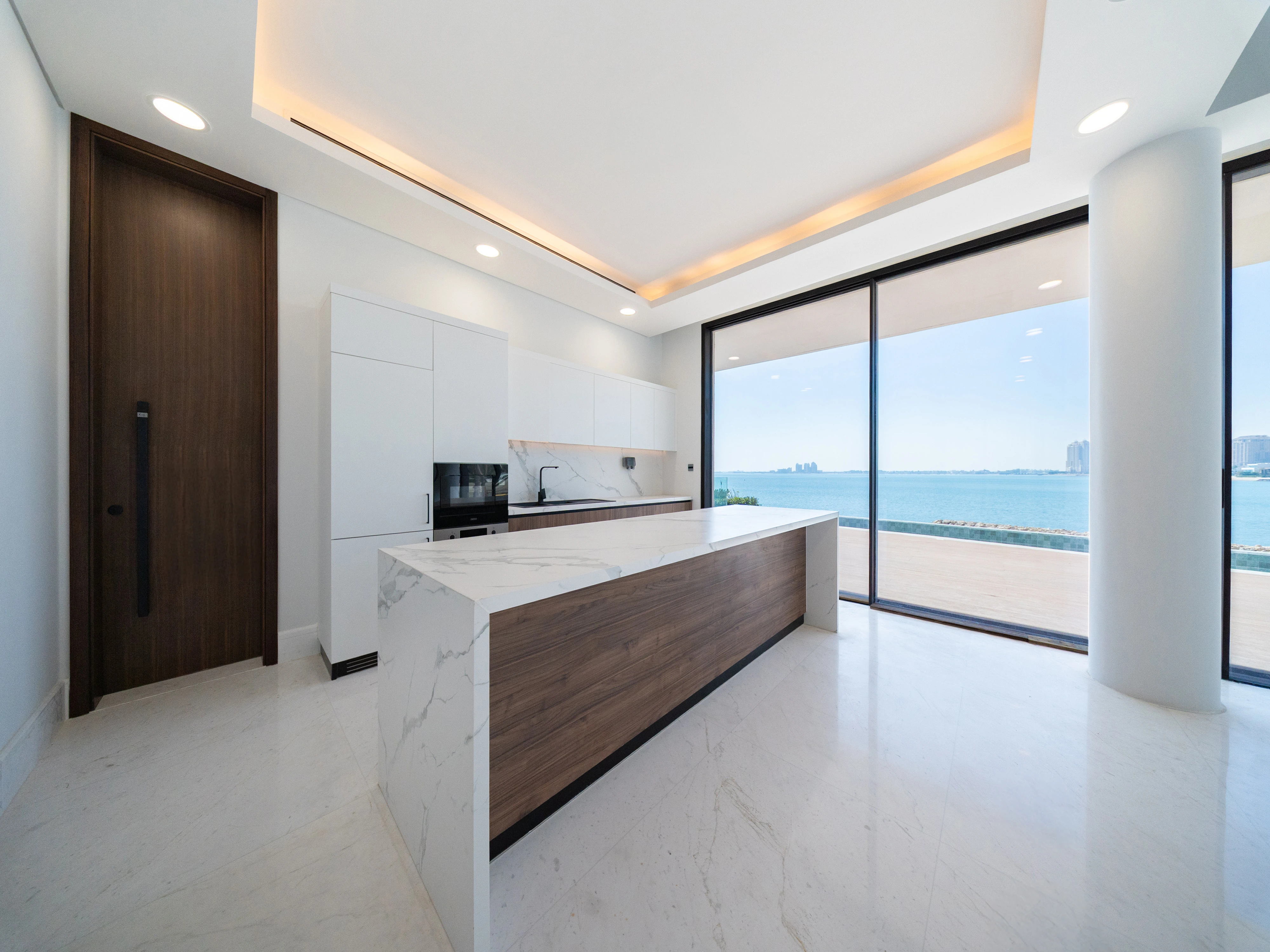 فيلا راقية مع شاطئ خاص في جزيرة اللؤلؤة