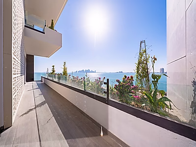 فيلا راقية مع شاطئ خاص في جزيرة اللؤلؤة