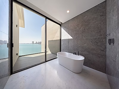 فيلا راقية مع شاطئ خاص في جزيرة اللؤلؤة