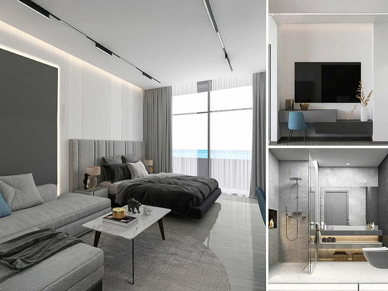 Stunning Waterfront Studio with Beach access in Lusail