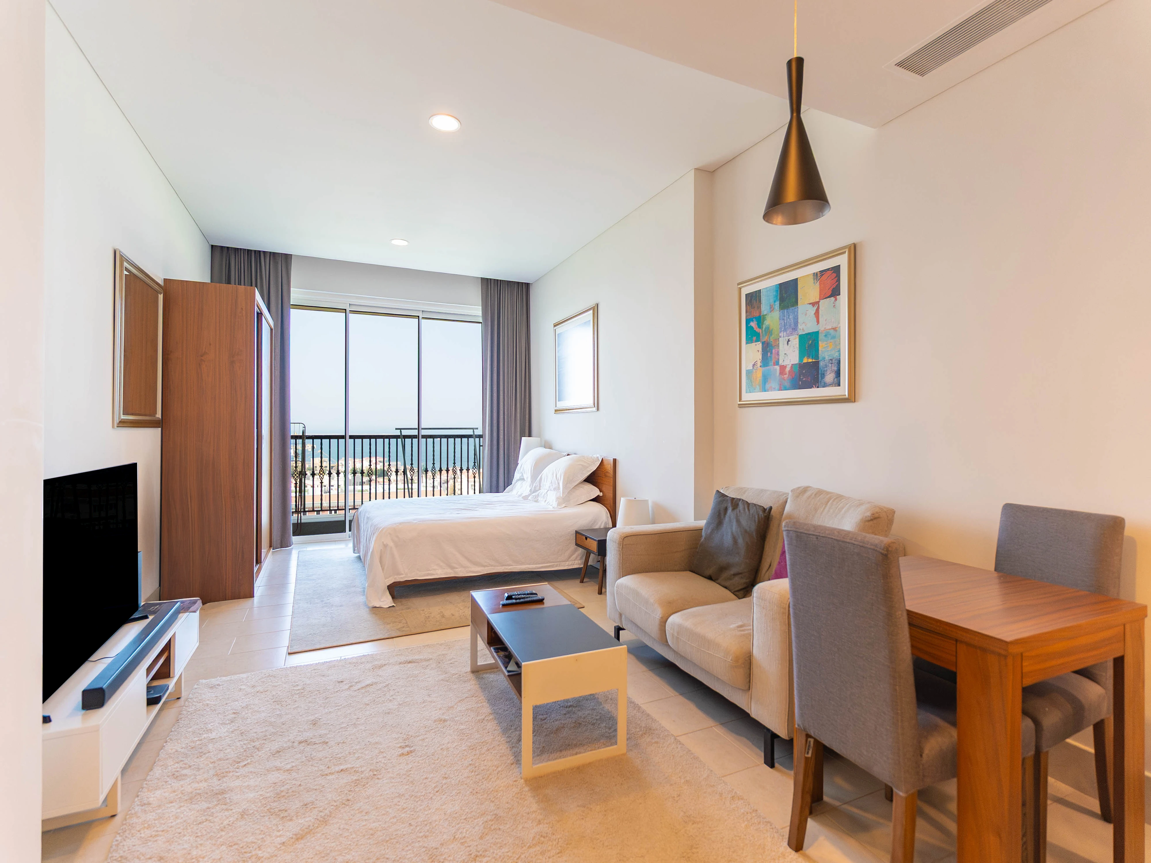 شقة استوديو رائعة في اللؤلؤة مع جميع الفواتير مشمولة