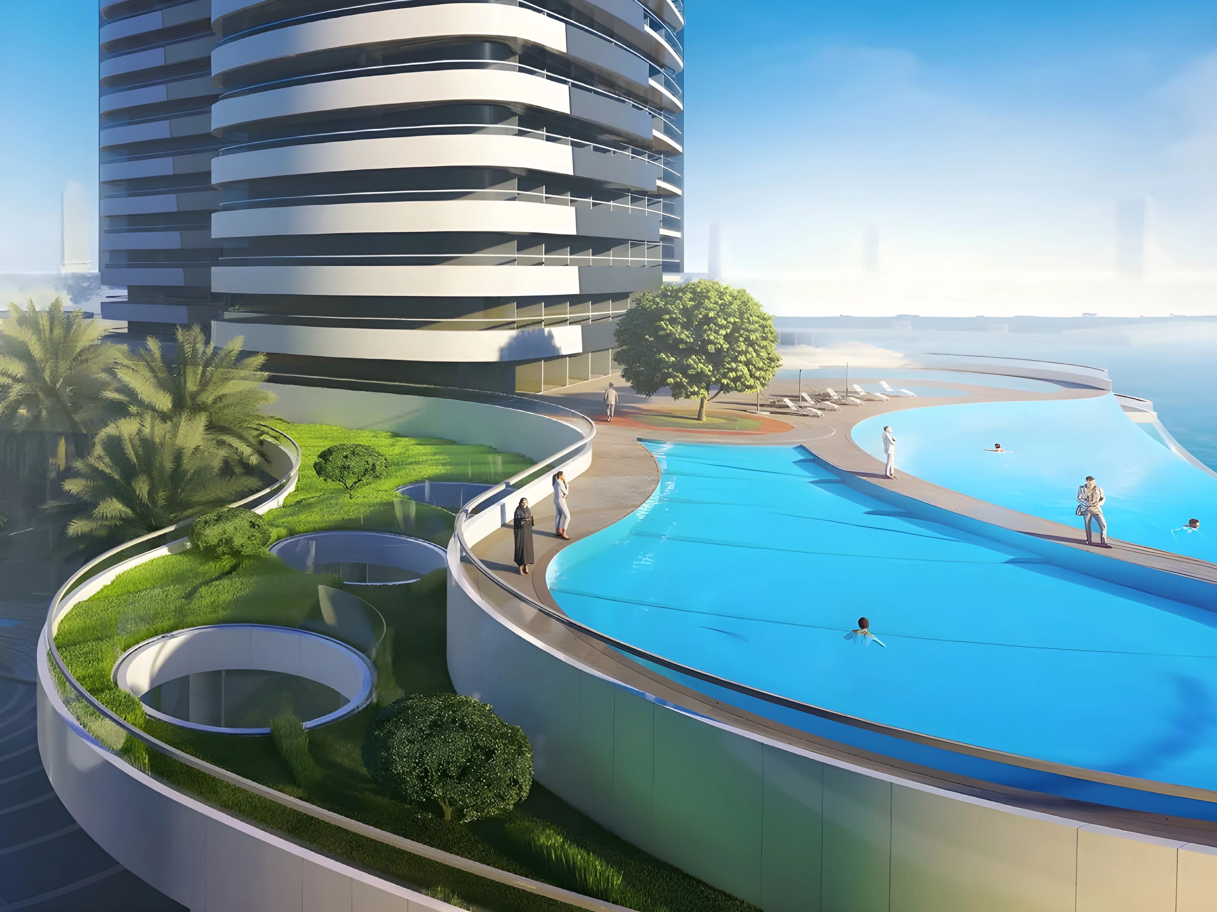 Freehold Studio for Sale in La Mer Tower – Lusail Waterfront | Residency Eligible