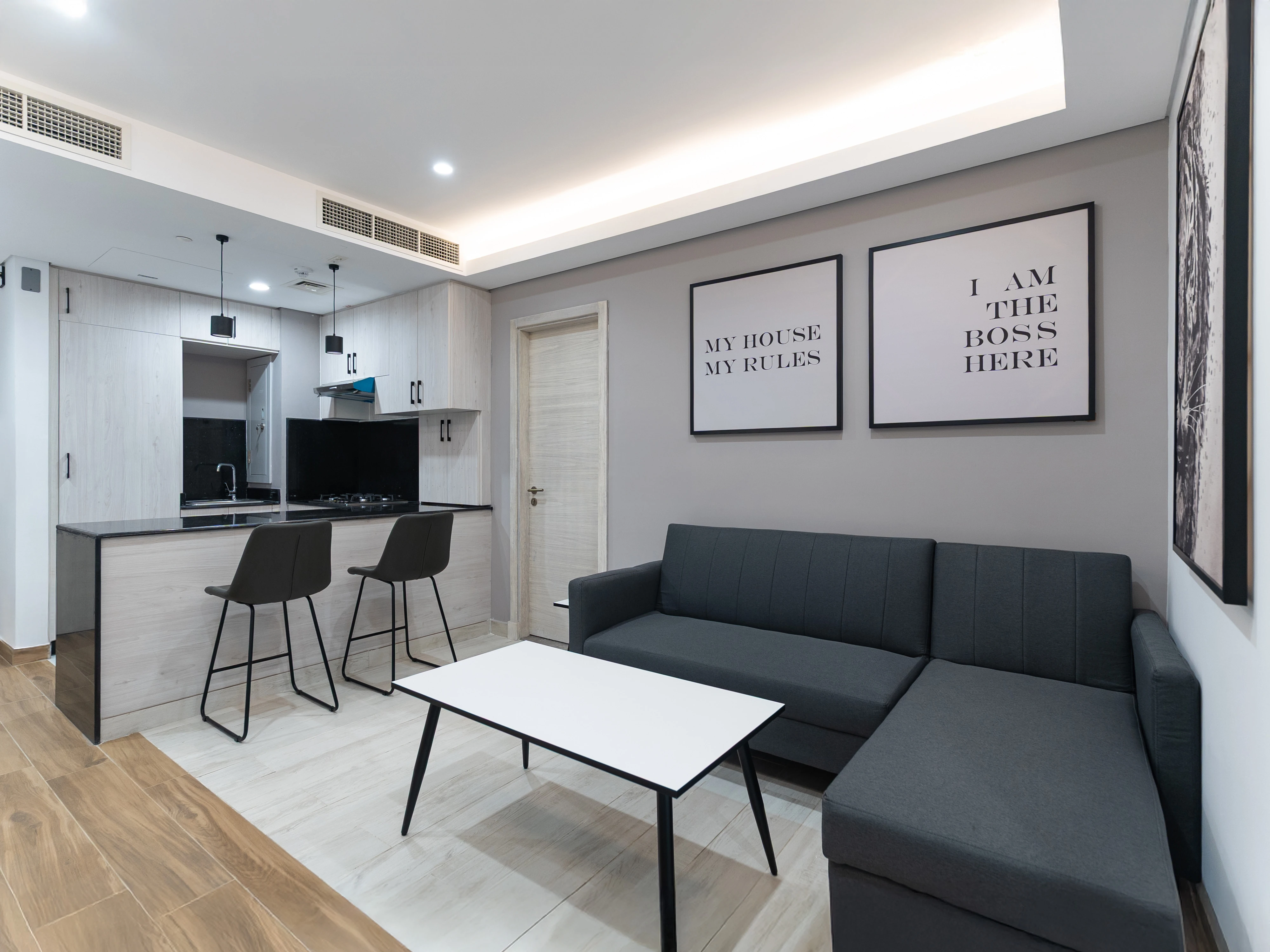 الفواتير مشمولة | شقة جديدة بالكامل مفروشة بغرفة نوم واحدة في لوسيل الركية