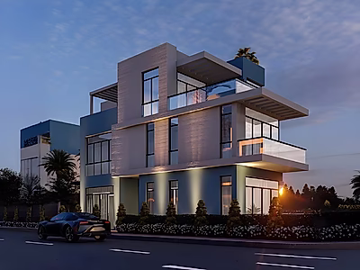 فيلا رائعة بغرف أربع | جزيرة القيتفين الشمالية