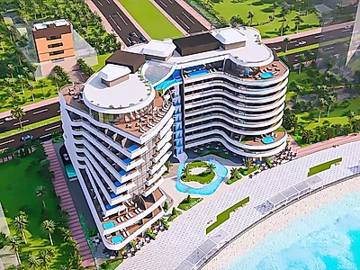 أستوديو فندقي بإطلالة بحرية مباشرة في لوسيل