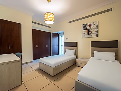 شقة بغرفتين في مجتمع هادئ ومتميز