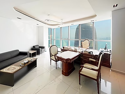 مكتب فخم بإطلالة على البحر للإيجار في الخليج الغربي – 201 متر مربع